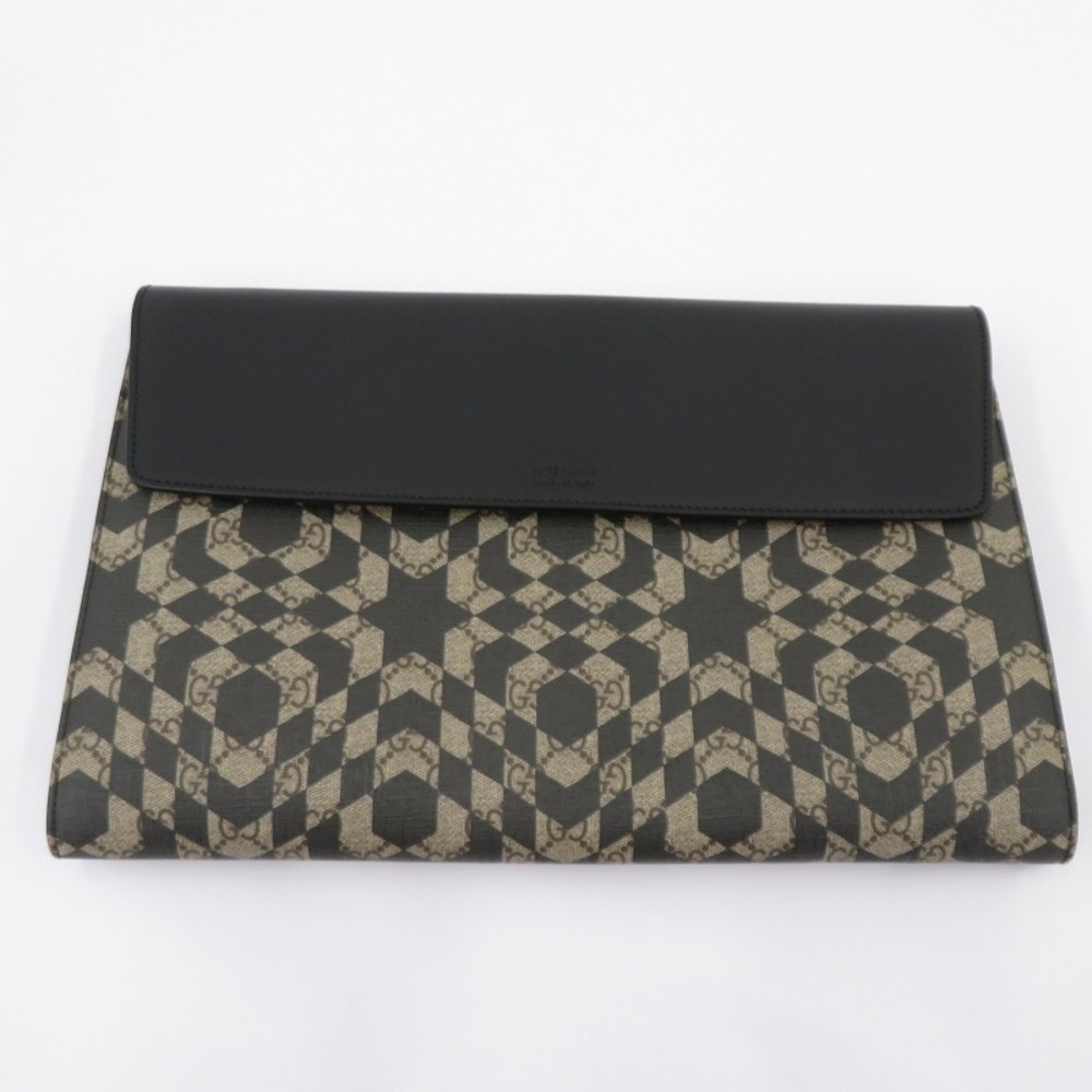 Gucci GG Kaleido Canvas Portfolio Clutch Bag Black